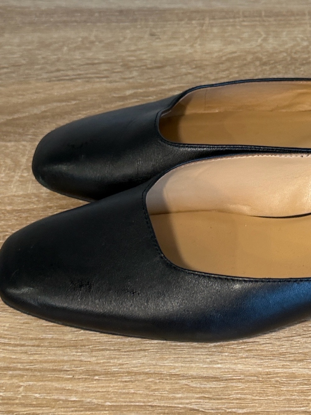 Naturalizer Corin Black Leather Square Toe Comfort Flats Size 9.5 - Picture 6 of 6